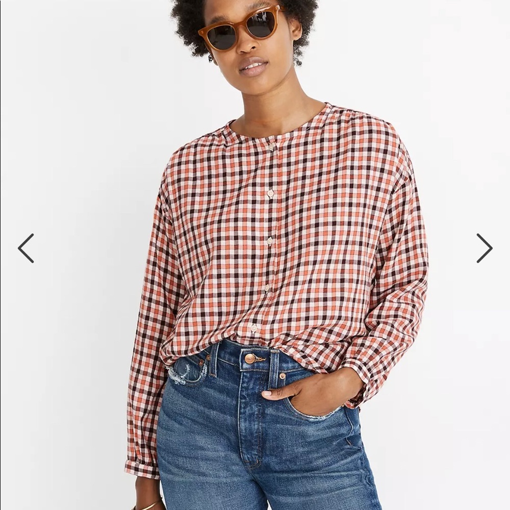 Madewell Meadow Shirt in Check XL
